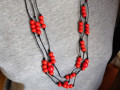 Náhrdelník - červené třešničky