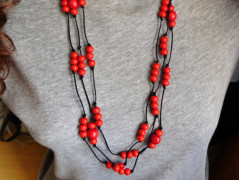 Náhrdelník - černý a modrý