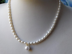 Náhrdelník - černý a modrý