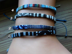 Náhrdelník - černý a modrý