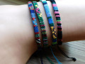 Náramky textilní tkané....