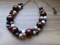 Náhrdelník dřevěný do hněda