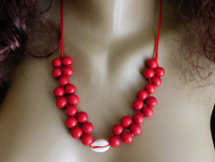 Náhrdelník - černý a modrý