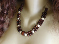 Náhrdelník dřevěný do hněda