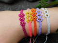 Náramky  kytičkové- 5 barev