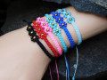 Náramky kytičkové-6 barev