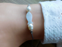 Náhrdelník - černý a modrý