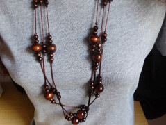 Náhrdelník - černý a modrý