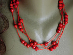 Náhrdelník - černý a modrý