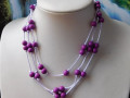 Náhrdelník fialkový na krátko