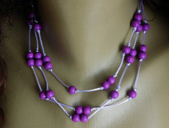 Náhrdelník - černý a modrý