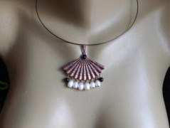 Náhrdelník - černý a modrý