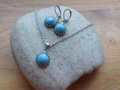 Náhrdelník - černý a modrý