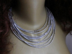 Náhrdelník - černý a modrý