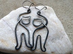 Náhrdelník - černý a modrý