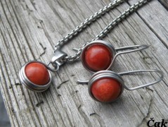 Náhrdelník - černý a modrý