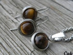 Náhrdelník - černý a modrý