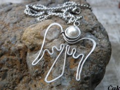 Náhrdelník - černý a modrý