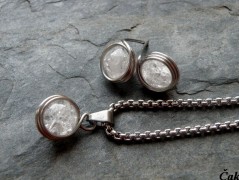 Náhrdelník - černý a modrý