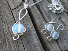 Náhrdelník - černý a modrý