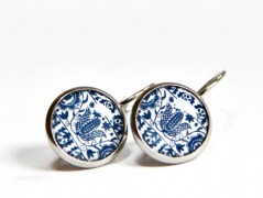 náušnice Linecké cukroví -chir.ocel