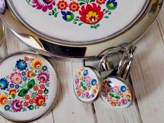 náušnice Linecké cukroví -chir.ocel