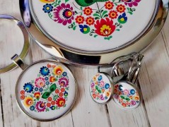 náušnice Linecké cukroví -chir.ocel