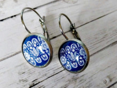 náušnice Linecké cukroví -chir.ocel