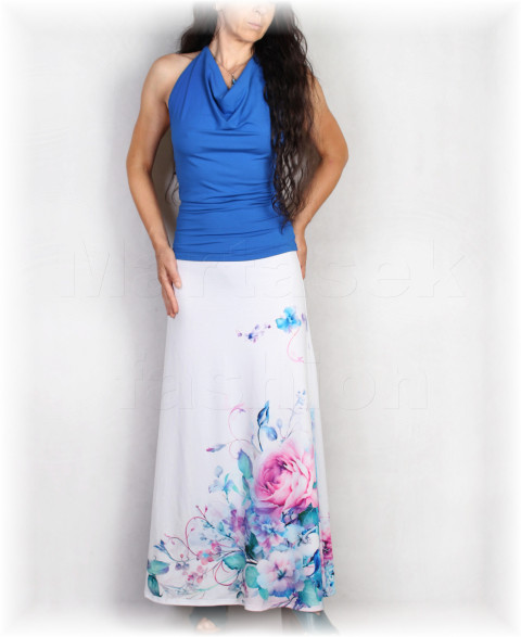 Top s vodou vz.970 více barev voda modrá halenka fialová růžová letní ženy bílá černá triko tyrkysová dovolená jednobarevné 