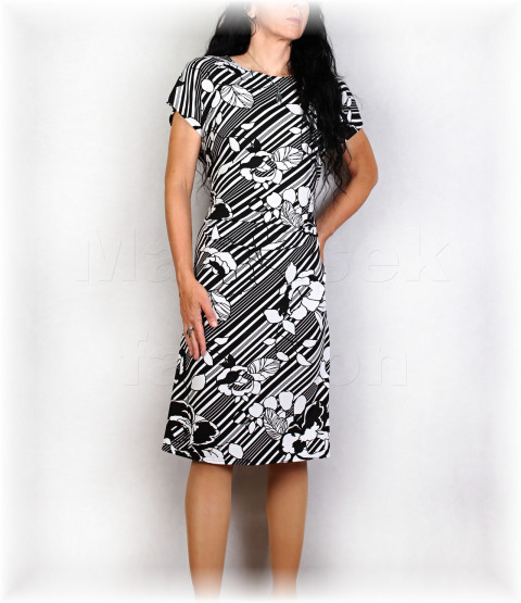 Šaty vz.835 SLEVA z 1.299 kč barevné jarní letní bílá černá šaty svatba léto tyrkysová puntíky vzor oslava přestřižené kojící 