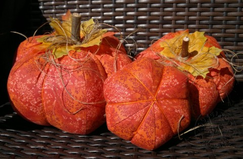 Šitá dýně TERAKOTA MRAMOR velká XL dekorace podzim dýně halloween podzimní dekorace halloweenská dekorace dýnička šitá dýně 