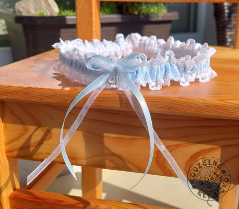 Podvazek elast.krajka 32mm+srdíčko svatba svatební svatební doplněk svatební dekorace podvazek pro nevěstu saténový podvazek zdobený podvazek dámský podvazek krajkový podvazek 