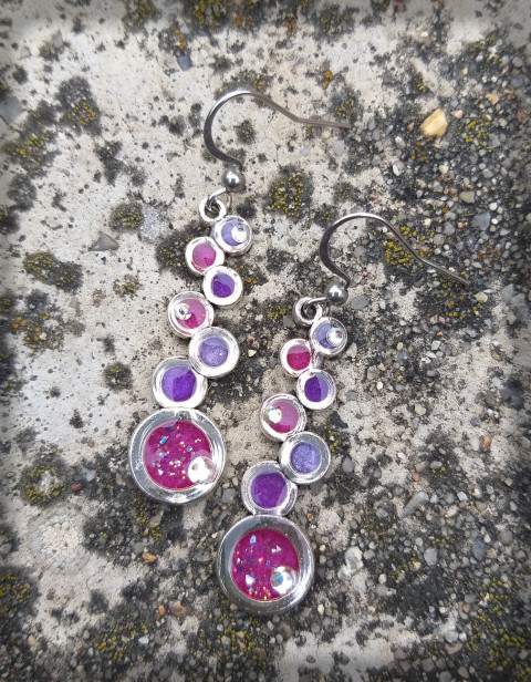 Bubliny no.1 pestrobarevné náušnice veselé hravé kroužky náušničky bublinky minimalismus bubliny minimalistické pro radost 