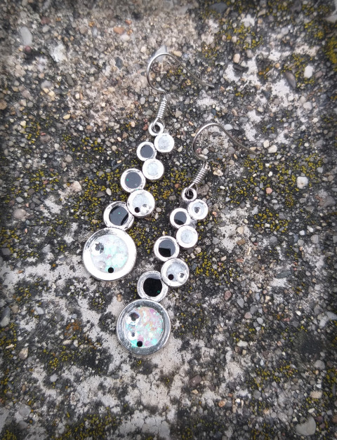 Bubliny no.2 pestrobarevné náušnice veselé hravé kroužky náušničky bublinky minimalismus bubliny minimalistické pro radost 