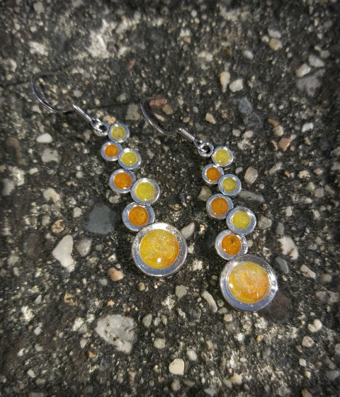 Bubliny no.3 pestrobarevné náušnice veselé hravé kroužky náušničky bublinky minimalismus bubliny minimalistické pro radost 