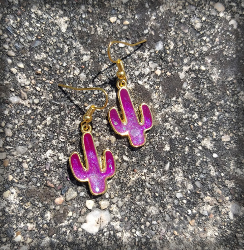 Kaktusy no.3 šperk doplněk náušnice rostlina poušť kaktus sukulent botanika 