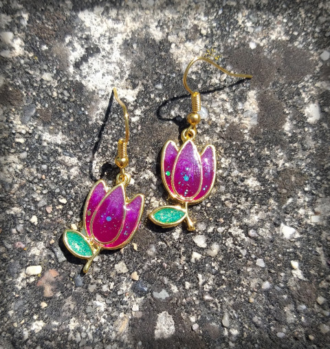 Tulipány no.3 šperk doplněk náušnice květina květ rostlina tulipán kvítek tulipánek botanika 