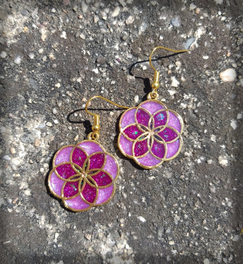 Mandala no.1 šperk doplněk náušnice květ mandala 