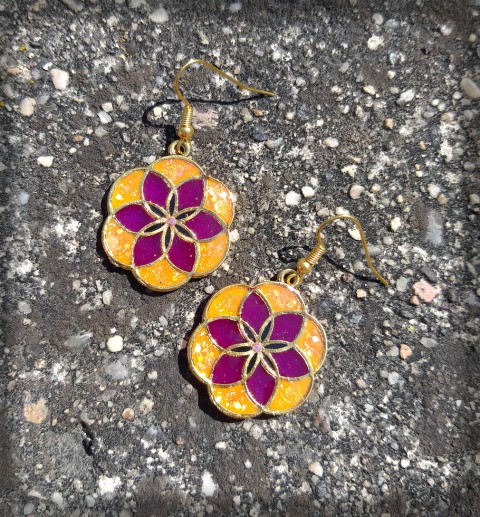 Mandala no.2 šperk doplněk náušnice květ mandala 