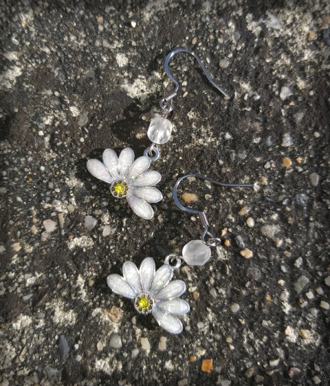 Barevná kvítka no.1 šperk doplněk náušnice květina květ kytka kopretina korálek kvítek luční kvítí 