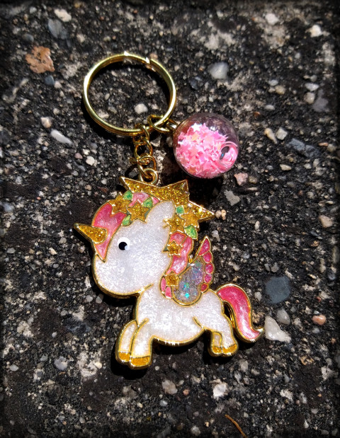 Star -  malý okřídlený jednorožec šperk přívěsek doplněk koník fantazie pegas duhový fantasy pastelové sladký jednorožec pohádkový na tašku na klíče snový 