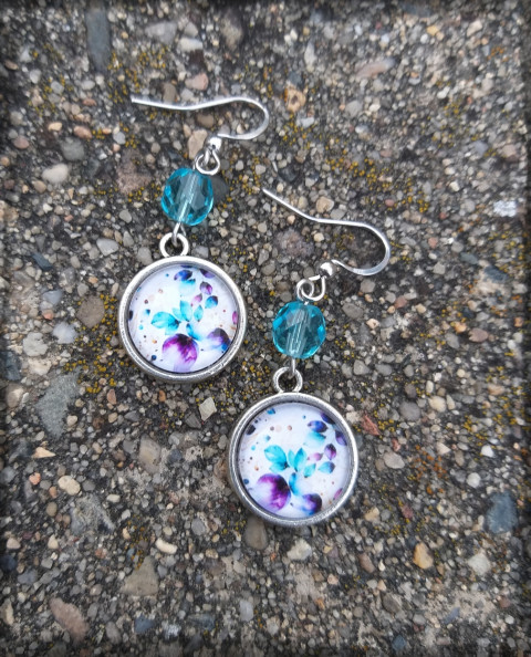 Barevné listí no.2 šperk radost doplněk náušnice romantika něžné roztomilé drobné kapradí droboučké zelenáň 