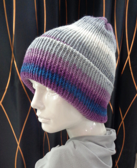 Pestrobarevný kulich no.4 kulich zima čepice pletení akryl duhový barevný veselý univerzální duha pestrobarevný unisex pokrývka hlavy módní doplněk hřeje 