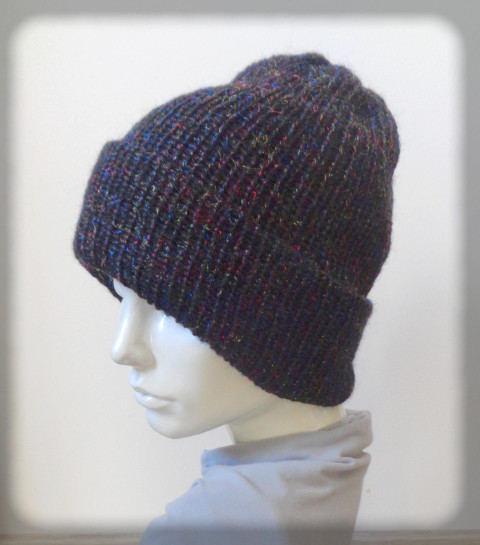 Pestrobarevný kulich no.17 kulich zima čepice pletení akryl duhový barevný veselý univerzální duha pestrobarevný unisex pokrývka hlavy módní doplněk hřeje 