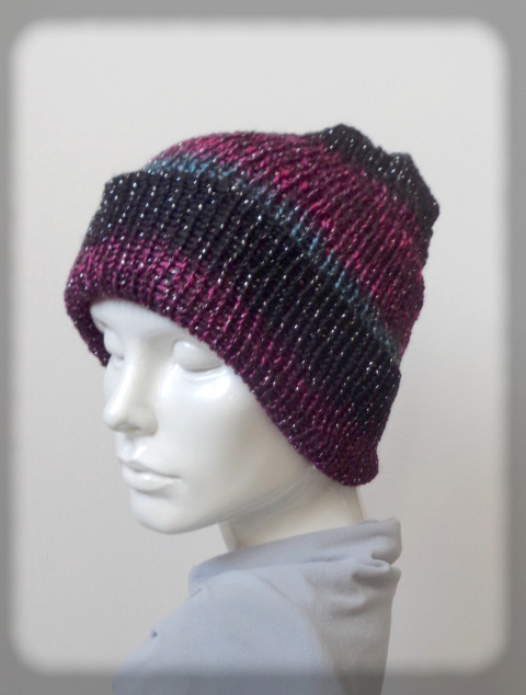 Pestrobarevný kulich no.18 kulich zima čepice pletení akryl duhový barevný veselý univerzální duha pestrobarevný unisex pokrývka hlavy módní doplněk hřeje 