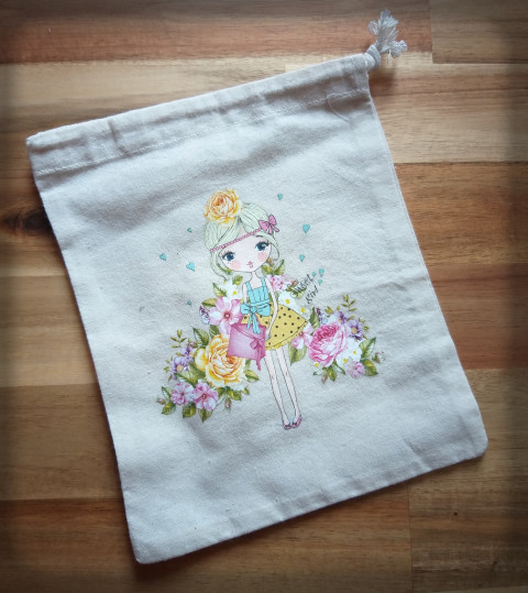 Sáček s nažehlovačkou no.17 pytlík sáček váček obal obrázek drobnost zvířátko 